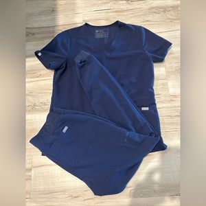 figs scrubs lot set women Navy Jogger Top Technical Collection Small Tall S/T